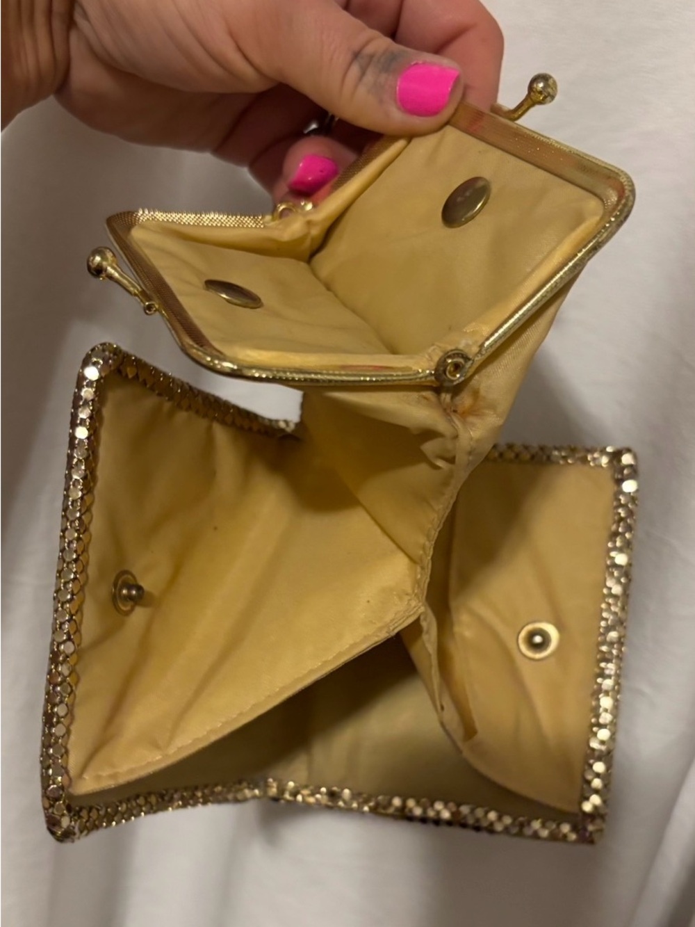 Vintage Gold Mesh Coin Purse Wallet - Picture 6 of 10